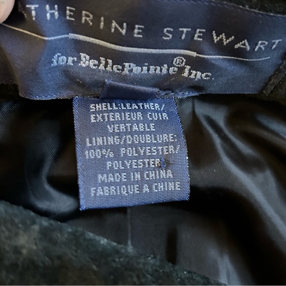 Vintage 90s Black Suede Pants by Catherine Stewart For Belle Pointe Inc Size 10 - Picture 4 of 7